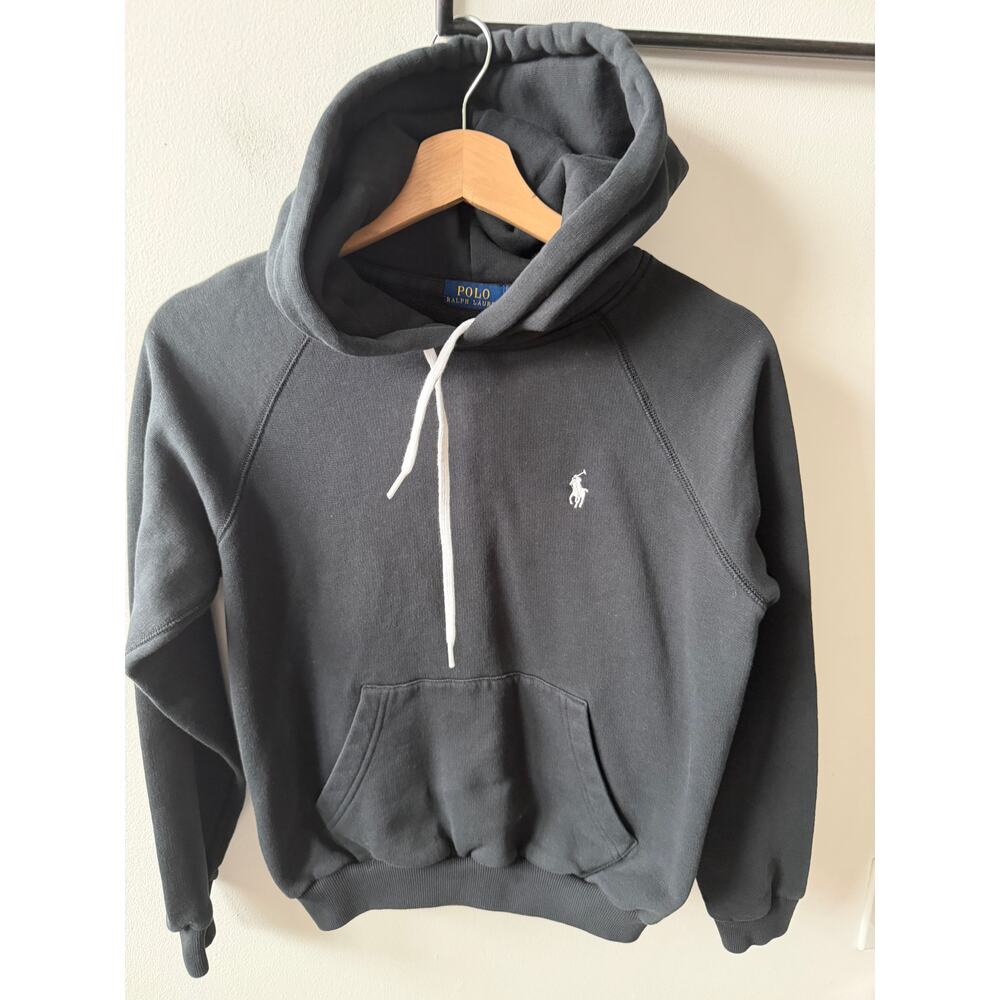 Polo Ralph Lauren black fleece hoodie women's size small petite - Picture 4 of 4